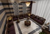 تصميم و تنفيذ ديكور مجالس دمشقية فخمة في الرياض