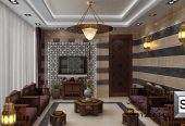 تصميم و تنفيذ ديكور مجالس دمشقية فخمة في الرياض