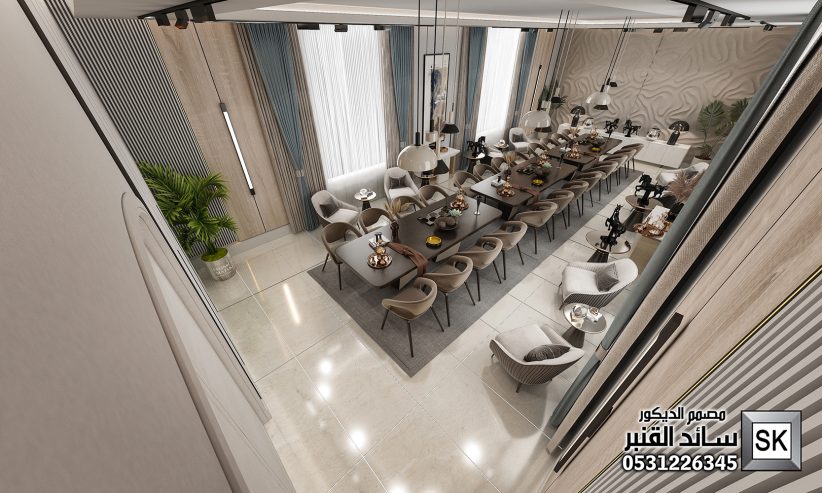 تصميم و تنفيذ غرف طعام فخمة في الرياض