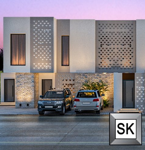 تصميم واجهات تاون هاوس على الطراز السلماني في الرياض