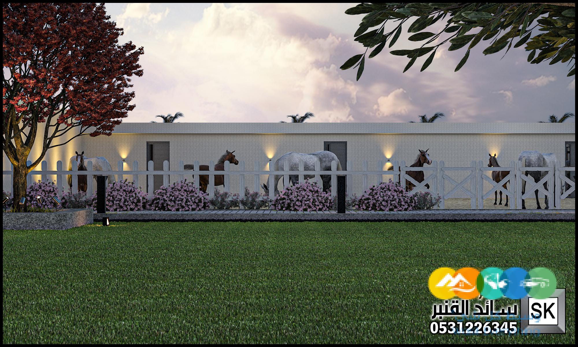 تصميم و تنفيذ لاندسكيب مزارع فخمة في السعودية