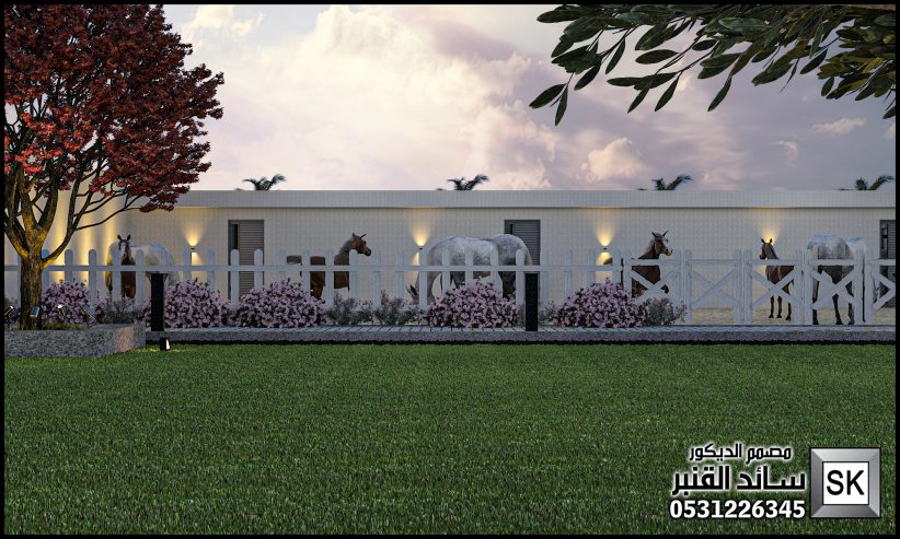 تصميم و تنفيذ لاندسكيب مزارع و شاليهات فخمة في الرياض