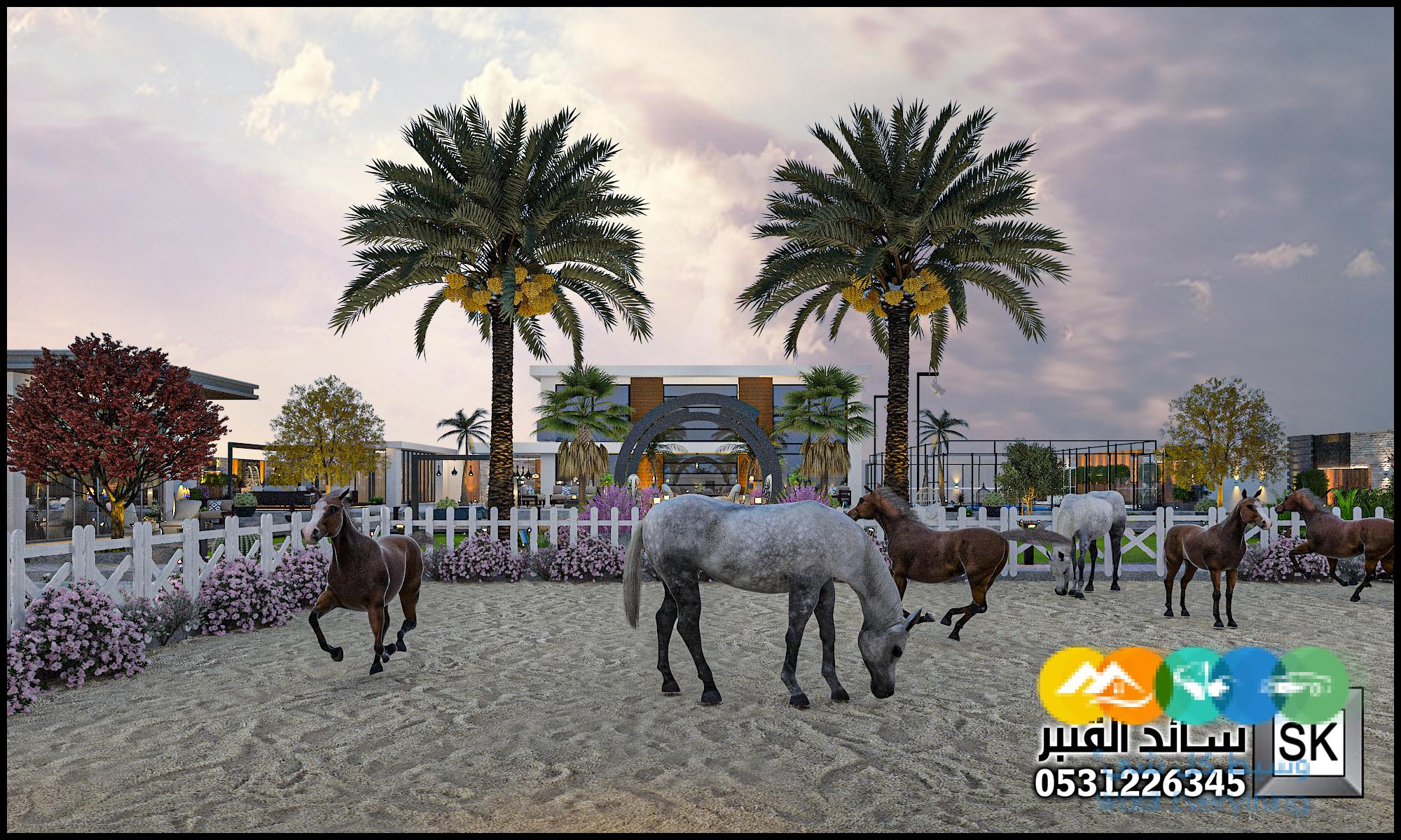تصميم و تنفيذ لاندسكيب مزارع فخمة في السعودية