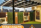 تركيب برجولات جلسات خشب وحديد في الطائف والباحة 0556109