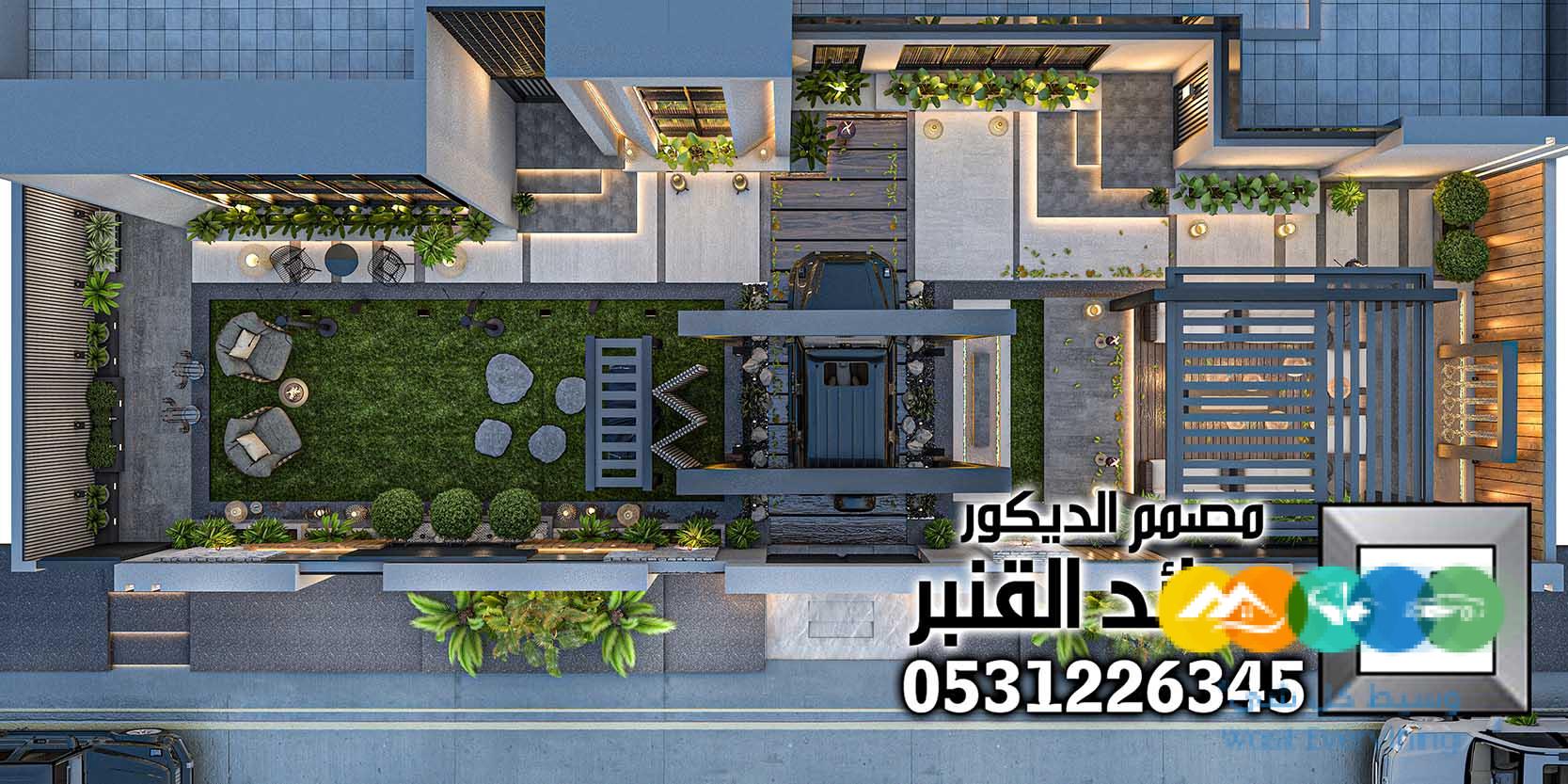 ترميم واجهة و حديقة فيلا في ام الحمام بالرياض