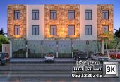 تصميم واجهة شقق مخدومة فخمة على الطراز السلماني بالرياض