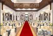 تصميم و تنفيذ قصر أفراح و مناسبات فاخر في السعودية