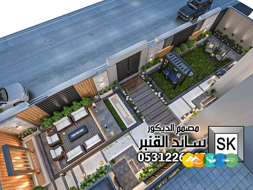 ترميم واجهة و حديقة فيلا في ام الحمام بالرياض