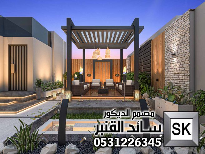 ترميم واجهة و حديقة فيلا في ام الحمام بالرياض