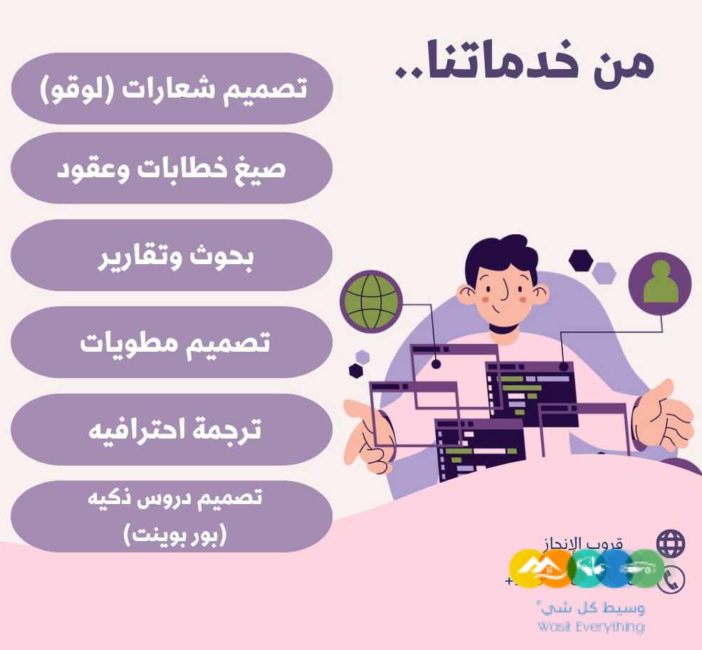 خدمات مكتبيه مقدمه للأفراد والمؤسسات بأقل الأسعار