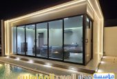 مجالس زجاجية خارجية في الرياض | تصميم وتنفيذ فخم 055103