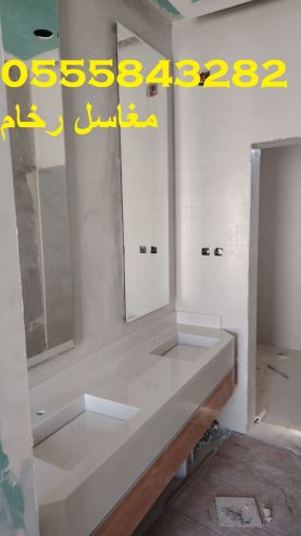 مغاسل رخام ، ديكورات حمامات فاخرة
