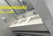 مغاسل رخام ، ديكورات حمامات فاخرة