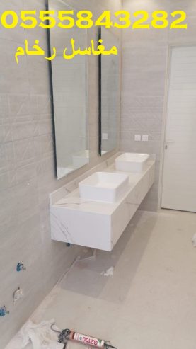 مغاسل رخام ، ديكورات مغاسل حمامات افضل صور مغاسل حمام
