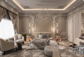 تصميم داخلي دور أرضي نيوكلاسيك فاخر في الرياض