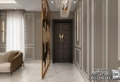تصميم داخلي دور أرضي نيوكلاسيك فاخر في الرياض