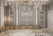 تصميم داخلي دور أرضي نيوكلاسيك فاخر في الرياض