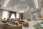 تصميم داخلي دور أرضي نيوكلاسيك فاخر في الرياض