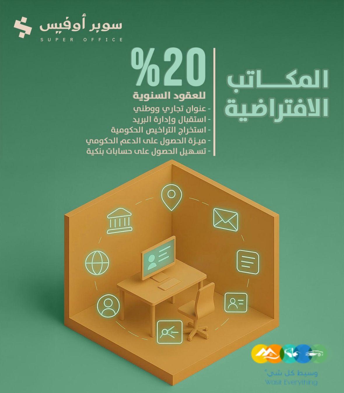 مكاتب مؤثثة للإيجار