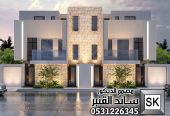 تصميم و تشطيب دوبلكس و تاون هاوس على كود وادي حتيفة