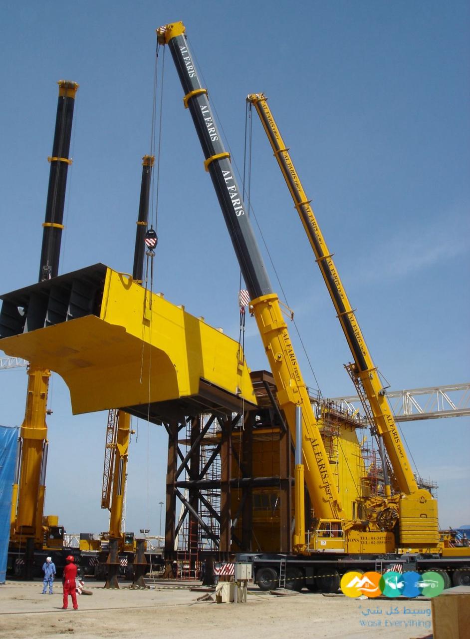 كرينات جميع الاحجام للايجار