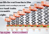 Scissor Lift rent from 6 m to 20 m in Riyadh