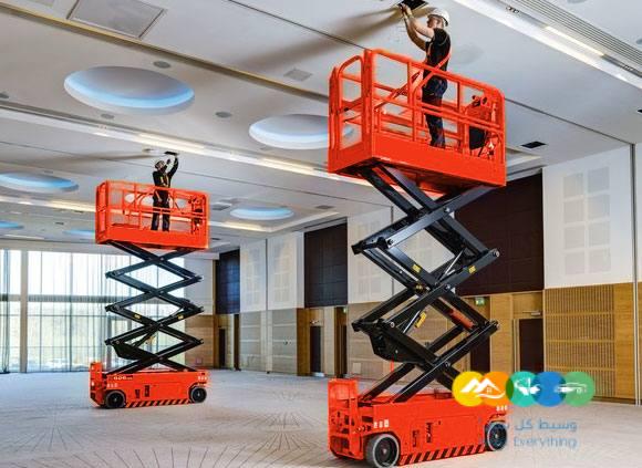 سيزرات لفت للايجار scissor lifts