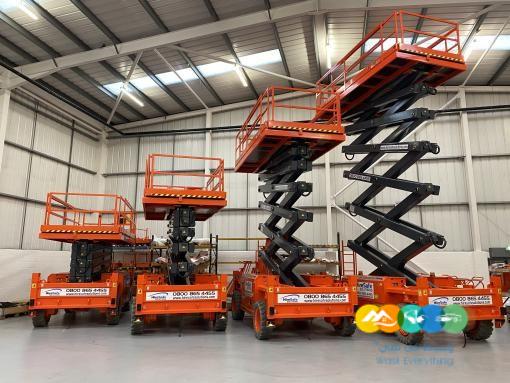 سيزر لفت للايجار scissor lifts All sizes For rent