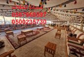 تأجير مراوح رذاذ ,مكيفات صحراوية,مظلات ,جلسات مودرن